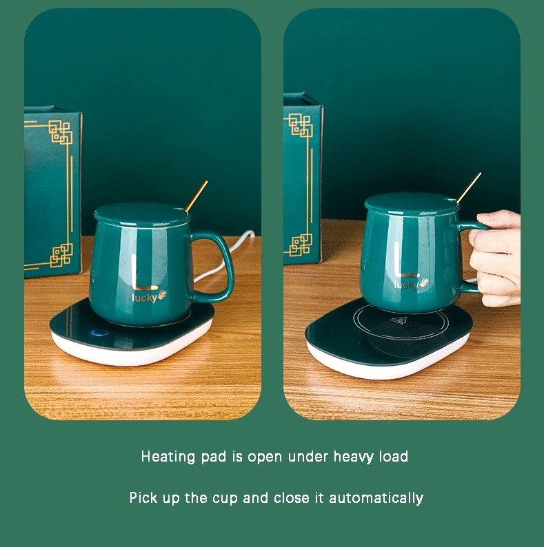  HOWAY Coffee Warmer Mug Set, Self Heating, 14oz with